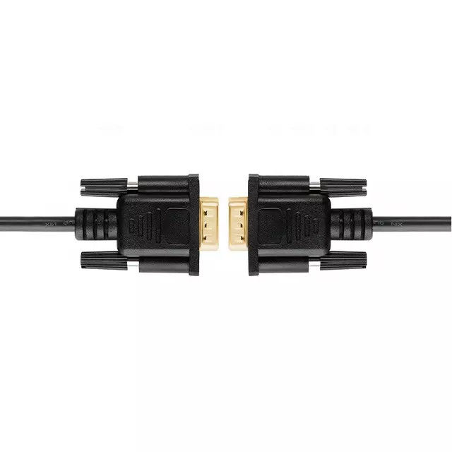 RS232 DB9 cabo serial de 9 pinos macho para macho placa dourada de transmissão de dados de vídeo
