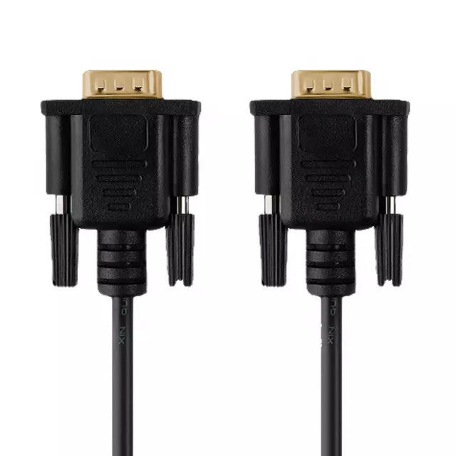 RS232 DB9 cabo serial de 9 pinos macho para macho placa dourada de transmissão de dados de vídeo