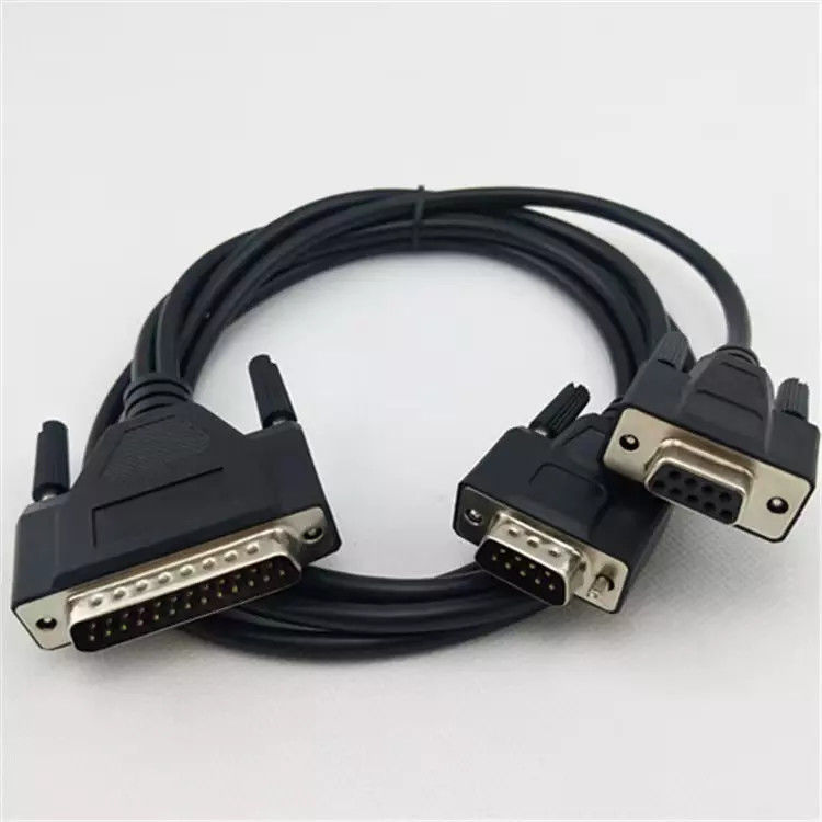 DB9M para DB25M cabo de impressora de computador DB25 macho para DB9 fêmea cabo de extensão OEM ODM