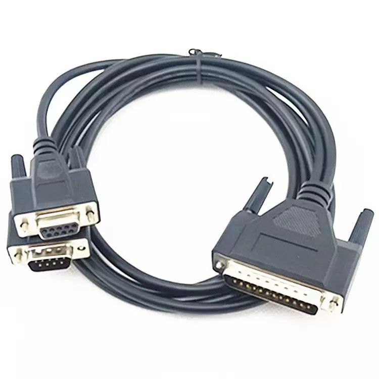 DB9M para DB25M cabo de impressora de computador DB25 macho para DB9 fêmea cabo de extensão OEM ODM