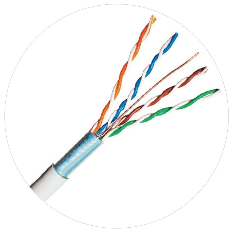 Patch cords de rede 100 MHz FTP UTP 4pr 24awg Cat5e LDPE LSZH LSOH jaqueta