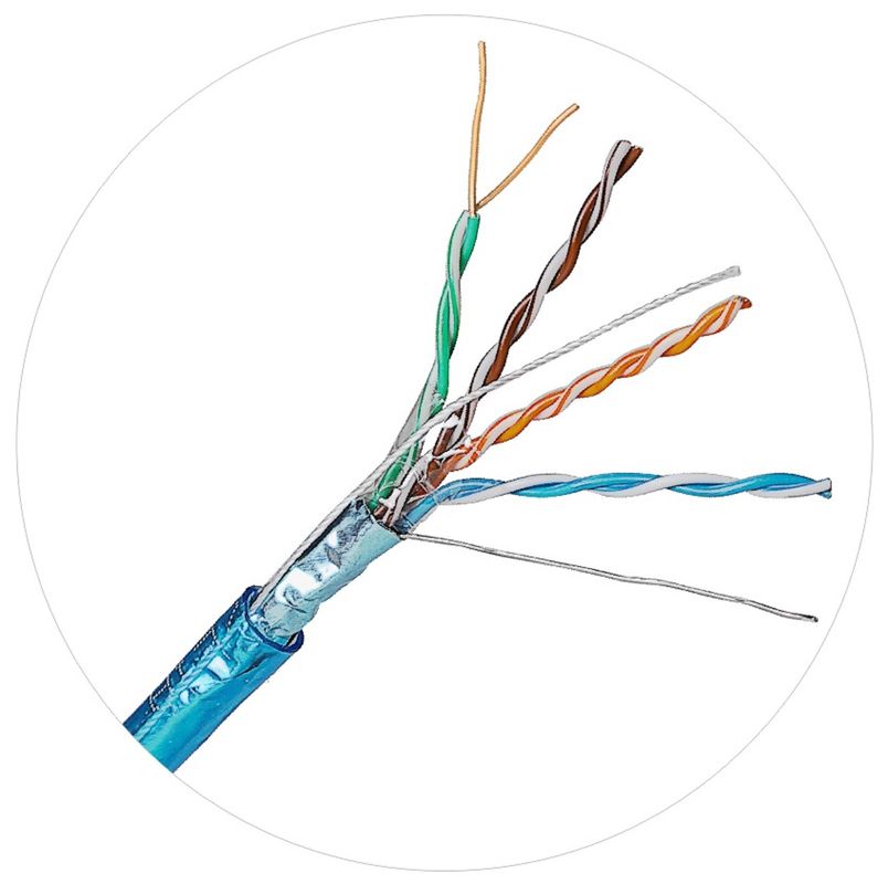 Patch cords de rede UTP FTP de espuma sólida PE Cat 5 cabo Lan 100 pés