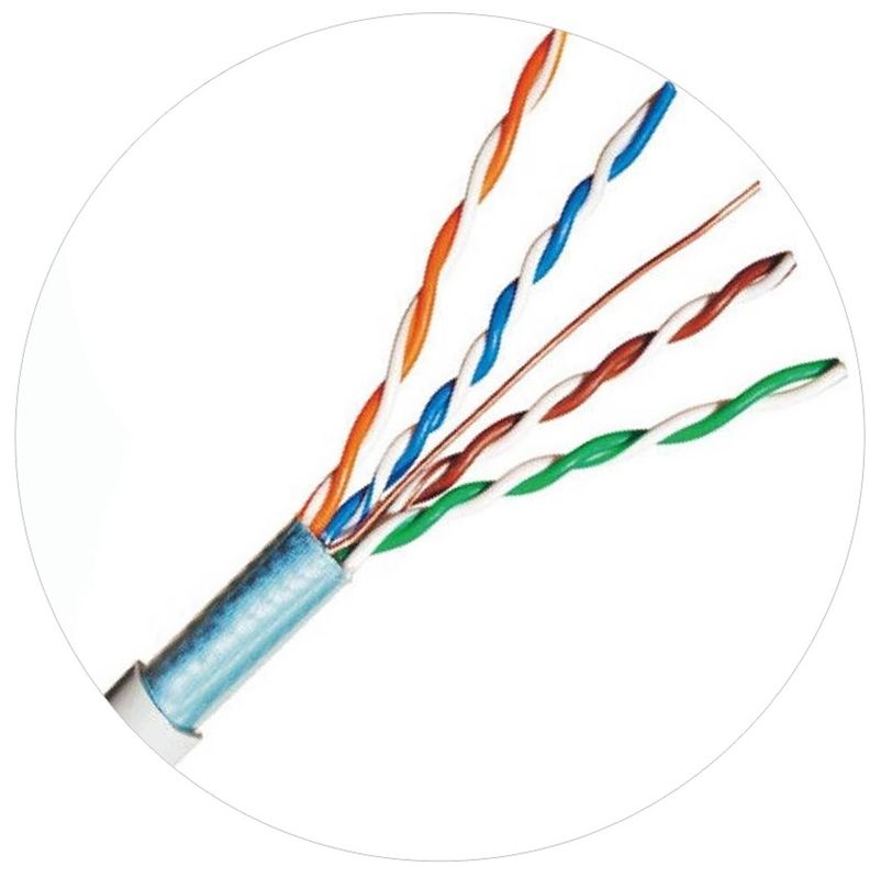 Patch cords de rede UTP FTP de espuma sólida PE Cat 5 cabo Lan 100 pés