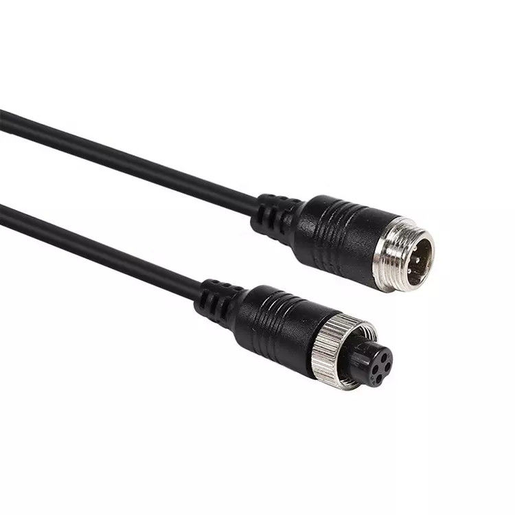 Chicote elétrico niquelado para robô M12 4 pinos à prova d'água cabo conector OEM