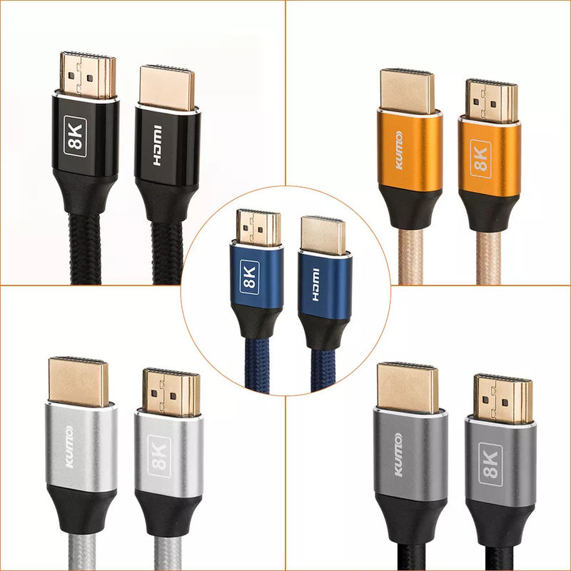 Teste HDR TDR 48gbps Banhado a Ouro 4k Cabo HDMI 120Hz Compatível com Ethernet 3D 4K HDTV