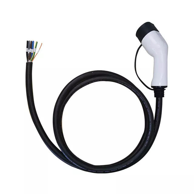 2 cabo coaxial de alta voltagem de 3 fases 32 Amp de extremidade aberta 21kW IEC 62196-2
