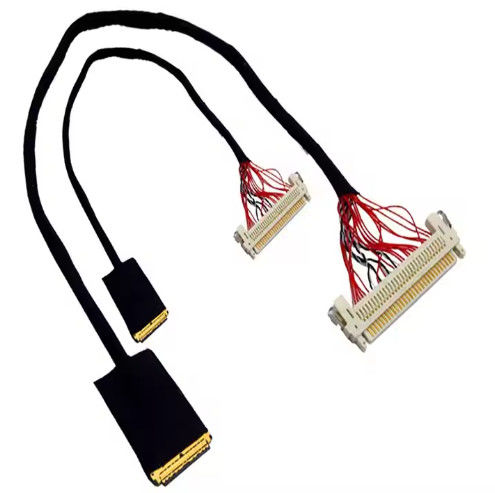 HRS DF13-30DS-1.25C para DF14-20S-1.25C 20pin 30 Pin 40 Pin 50 Pin 60pin Conjunto de cabo Lvds personalizado para painel LCD