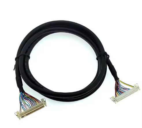 100% Teste 1,25 mm 2,0 mm Pitch 20 30 40 Pin Connector LVDS Shielded Wire LCD Display Cable Assembly