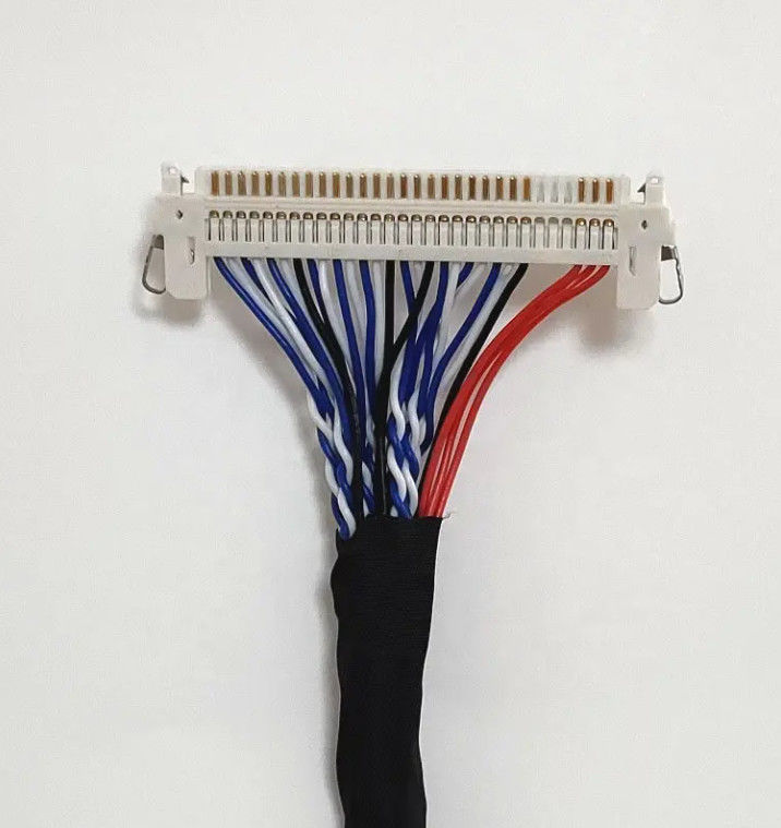 1,25 mm 2,0 mm passo 20 30 40 pinos conector LVDS fio blindado conjunto de cabo de exibição LCD