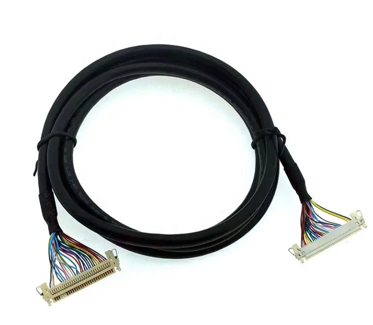 1,25 mm 2,0 mm passo 20 30 40 pinos conector LVDS fio blindado conjunto de cabo de exibição LCD