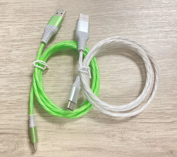 Venda a quente preço de fábrica 3 em 1 cabo USB para iluminar à noite e transferência de data brilhante cabo
