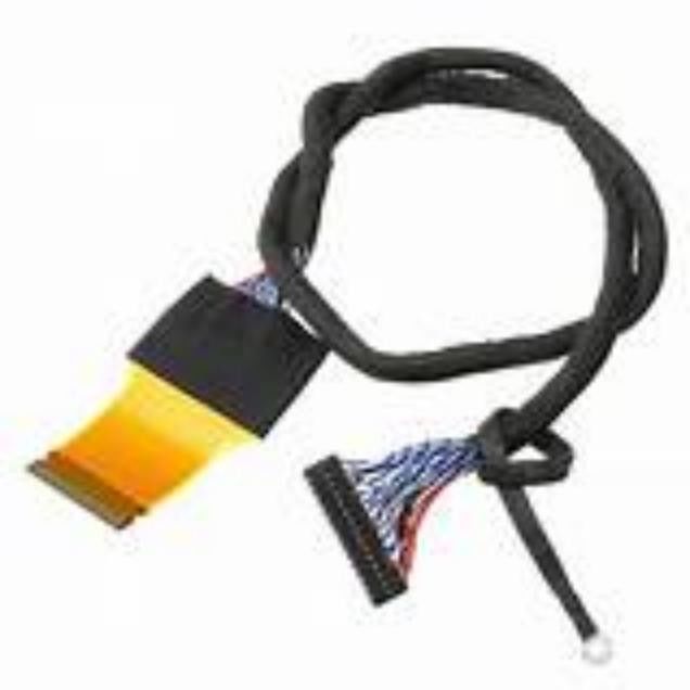 Cable de série LVDS preto para exibição de baixa tensão com material condutor de cobre e temperatura nominal de 105C