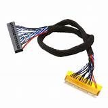 Cable de série LVDS preto para exibição de baixa tensão com material condutor de cobre e temperatura nominal de 105C