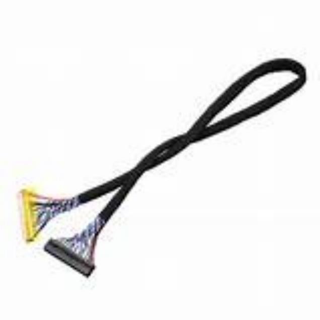 Cable de série LVDS preto para exibição de baixa tensão com material condutor de cobre e temperatura nominal de 105C