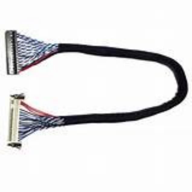 Cable de série LVDS preto para exibição de baixa tensão com material condutor de cobre e temperatura nominal de 105C