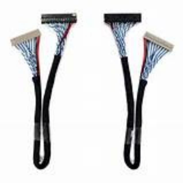 Cabos LVDS pretos com resistência dielétrica ≥ 1000 V/min e material condutor de cobre