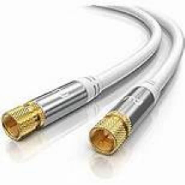 Cable coaxial de alta tensão de 100 metros para faixa de frequências 0-3 GHz com camisa de PVC e impedância inferior a 30 Ohm