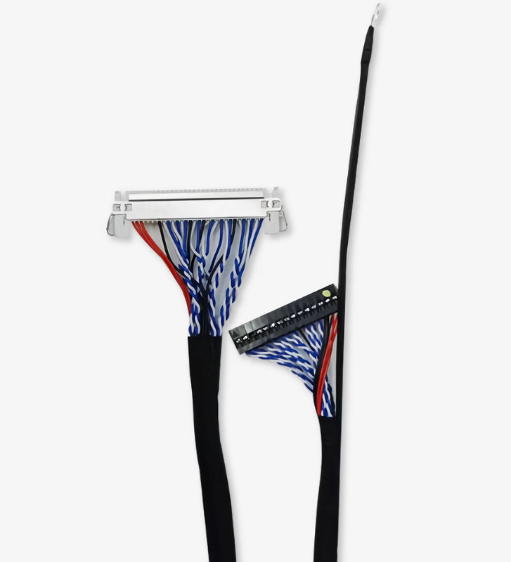 UL VW-1 Cable de exibição LVDS de 1-5m com condutor de cobre AWG26-28