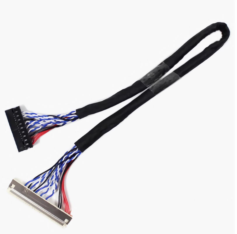 Transmissão de sinal precisa garantida Cabo LVDS certificado UL com comprimento de cabo de 1 a 5 m e casaco de PVC resistente ao fogo