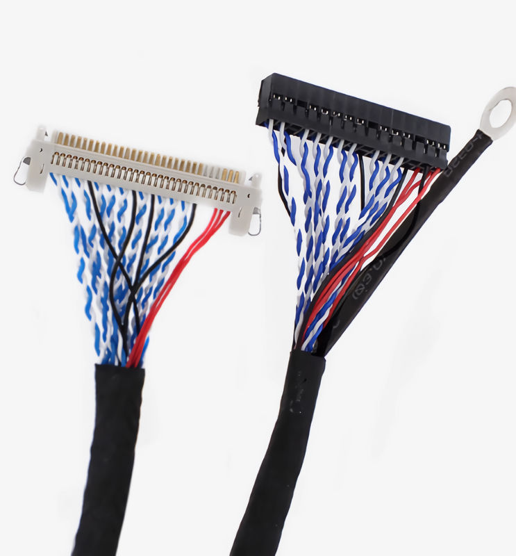 105C Cabo LVDS preto com calibre de fio AWG26-28 e inflamabilidade UL VW-1
