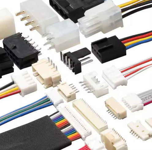 Arnês de fio elétrico retardador de chama 2pin-16pin UL 1007 22awg Cor de fio preto
