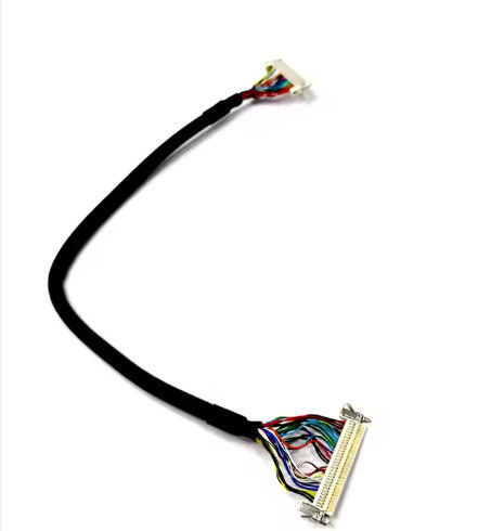Arnês de fio elétrico retardador de chama 2pin-16pin UL 1007 22awg Cor de fio preto