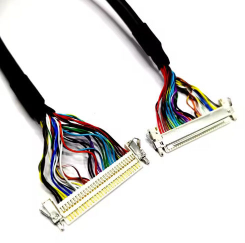 Arnês de fio elétrico retardador de chama 2pin-16pin UL 1007 22awg Cor de fio preto
