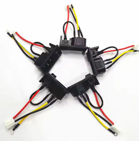 Arnês de fio elétrico retardador de chama 2pin-16pin UL 1007 22awg Cor de fio preto