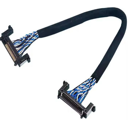 Fabricação de cabos flexíveis de arneses LVDS com classificação UL VW-1 e corrente 1.0A-2.5A