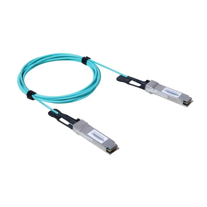 Reunião de cabos QSFP-40G 100G 200G 1m 2m 3m 5m 10m OM2 OM3 OM4 AOC Cable óptico ativo personalizado QSFP+ QSFP28 QSFP56 QSFP-DD