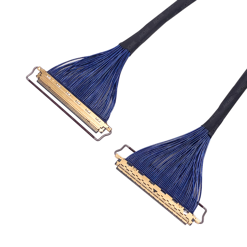 Ultra-Fino Coaxial Lvds Harness Para Displays LED Com Fechamento Placado em Prata, Fabricantes Confiáveis de Arneses de fio