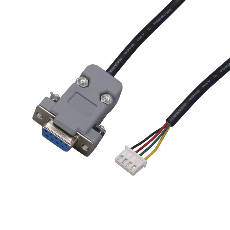 Arnês de cabo de conector DB9 / DB25 personalizado com transmissão segura de sinal e fiação blindada, ideal para controle industrial, interfaces de comunicação serial e integração de equipamentos OEM