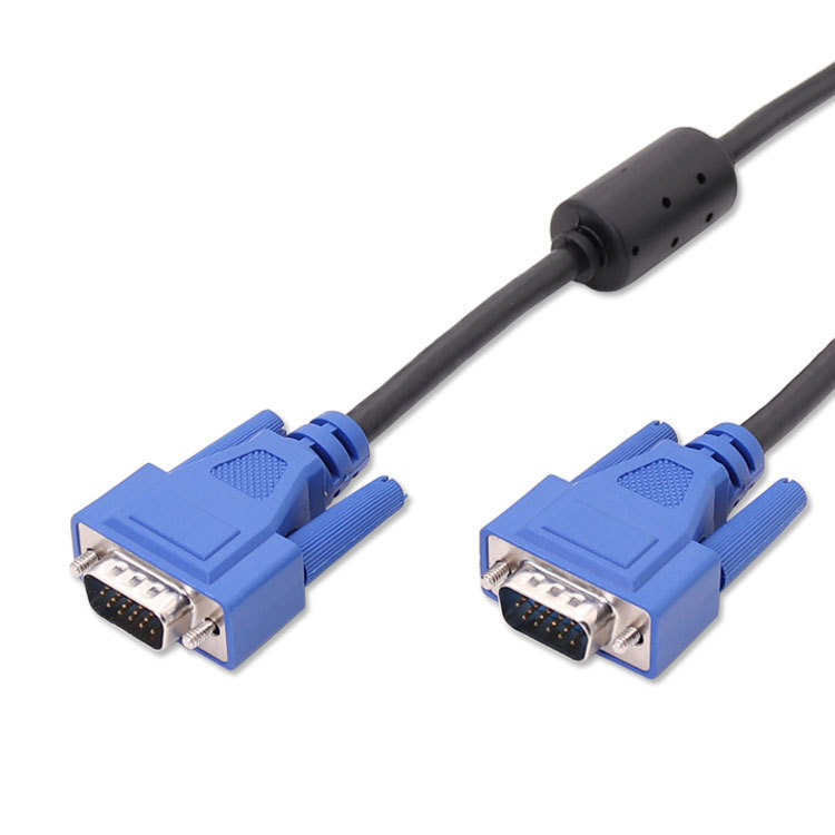 Fabricantes de chicotes de fios entregam montagem de cabo VGA HD personalizada para conexão de monitor e projetor de computador desktop