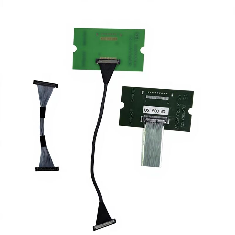 Cabo LVDS Micro Coaxial USLS20-30-010-B de 30 Pinos para Transmissão de Alta Velocidade com Montagem Personalizada de Passo de 0,4 mm