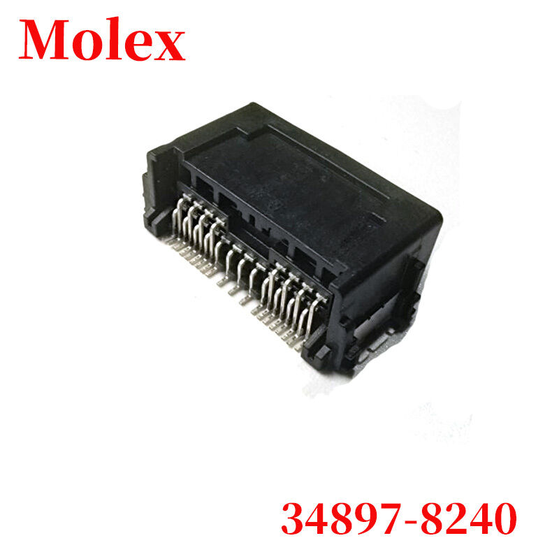 MOLEX 34897-8240 Mini50 Série 24 Circuito duplo linha de ângulo direito SMT Conector de fio para placa Original