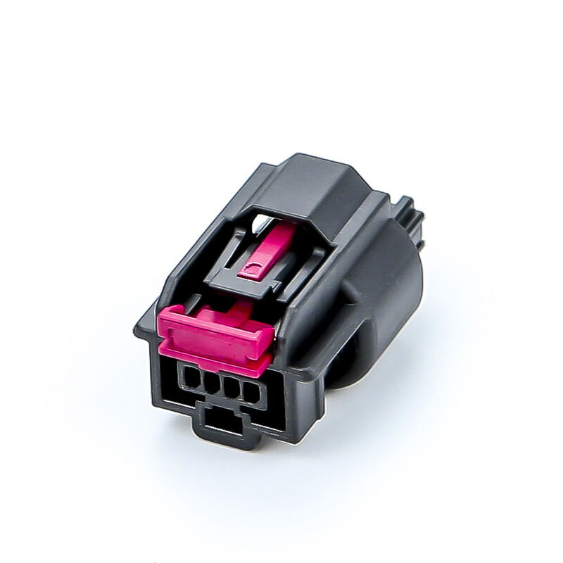Molex 34967-4021 Conector de automóveis de 4 pinos preto com pinça de bloqueio vermelho, conector Molex original