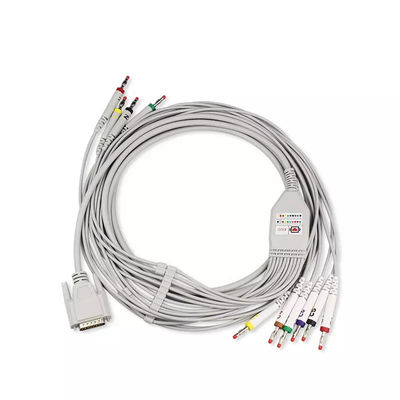 Cardiotrack 12 cabos de equipamentos médicos Schiller jaqueta TPU 10 cabos de ECG