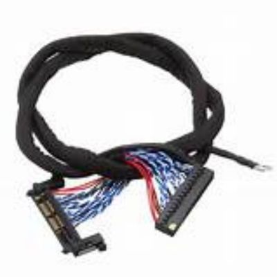 Cabos LVDS pretos com resistência dielétrica ≥ 1000 V/min e material condutor de cobre