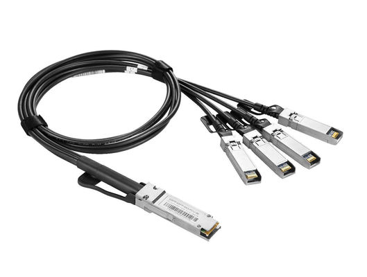 Conjunto de Cabo DAC 1m 30awg Cabo de Anexação Direta QSFP-40G SFP 10g-1m Passivo 40g Qsfp+ Para 4*Sfp+ 4x10gsfp+ Breakout Twinax
