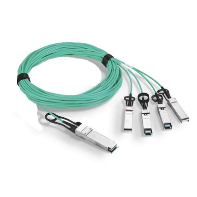 Reunião de cabos QSFP-40G 100G 200G 1m 2m 3m 5m 10m OM2 OM3 OM4 AOC Cable óptico ativo personalizado QSFP+ QSFP28 QSFP56 QSFP-DD