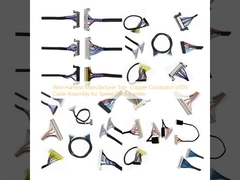 Fabricante de arneses de arame, montagem de cabo LVDS de condutor superior de cobre para transferência de dados de velocidade